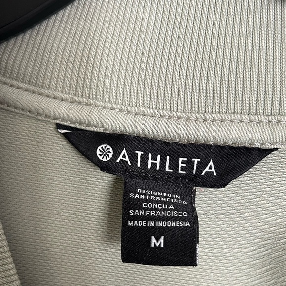 ATHLETA Sage Green Bomber Jacket Full Zip Athleisure Casual Comfort Active | M - Picture 2 of 16